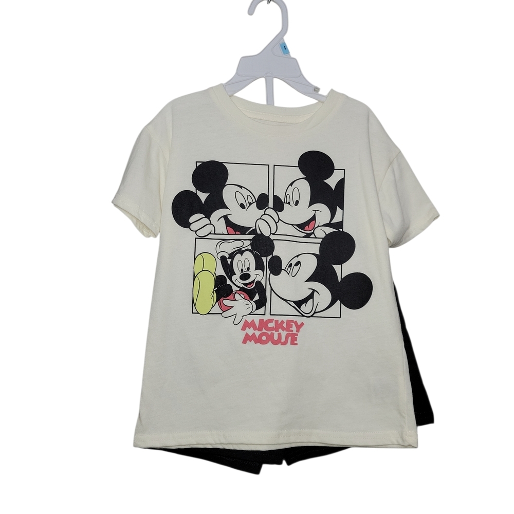 Disney Junior Mickey Mouse 5T Short Set - Graphic Tee & Black Shorts